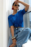 T-shirt Maggie niebieski