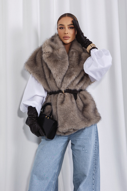 Kamizelka Inez beżowa