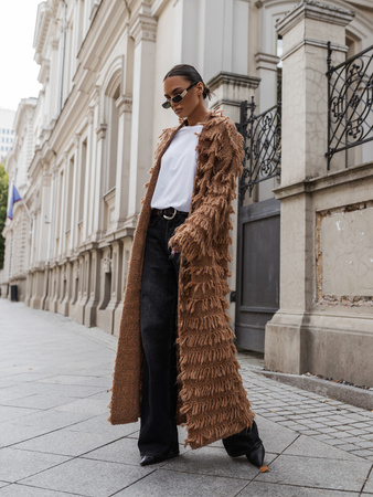 Sweter Verona ciemny karmelowy