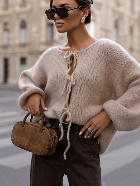 Sweter Premium Marceline beżowy