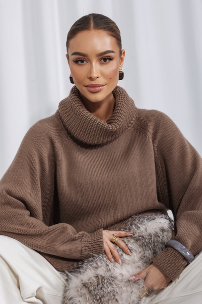 Sweter Fervor jasny brąz Premium