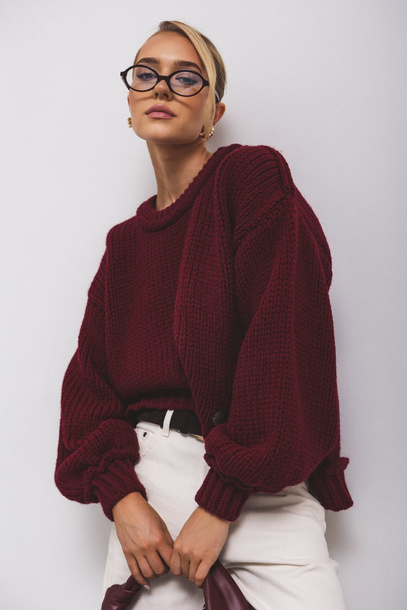 Sweter Velia bordowy