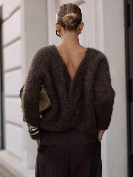 Sweter Premium Noor brązowy