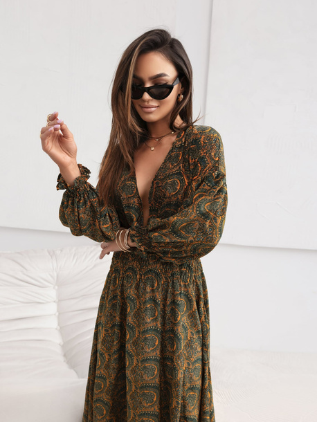 Sukienka Boho zielona