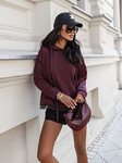 Bluza Velur bordowa