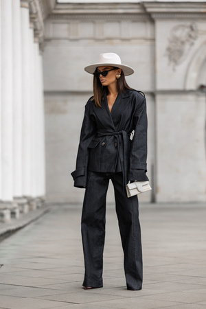 Jeansowe spodnie Roma czarne