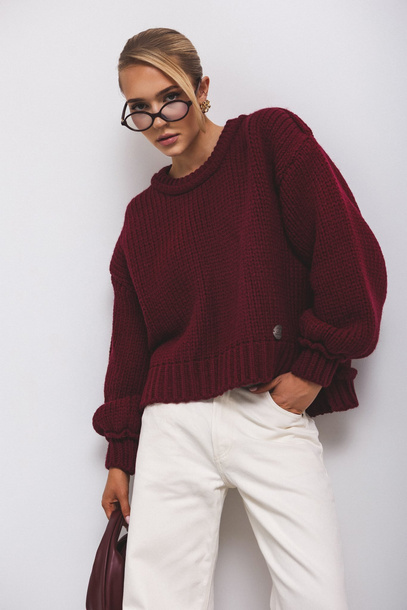 Sweter Velia bordowy