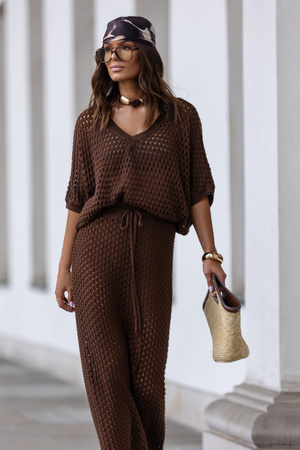 Sweter Mykonos brązowy