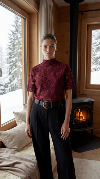 Bluzka Ofelia bordowa