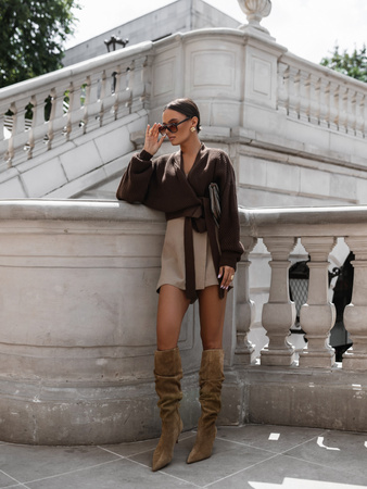 Sweter Turin brązowy