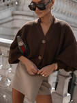 Sweter Bruges brązowy
