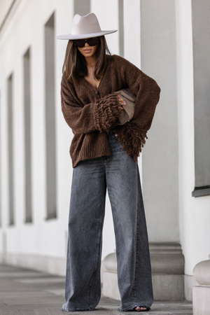 Sweter Lyon brązowy