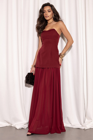 Sukienka Ferine bordowa