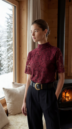 Bluzka Ofelia bordowa