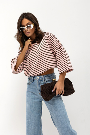 Bluza Ricky różowo brązowa